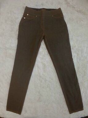 NYGARD Slims Luxe Denim Pull On Jeggings Olive Green Skinny Cuff NWOT Size M